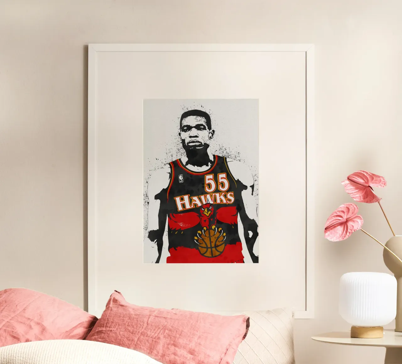 Dikembe Mutombo  Atlanta Hawks carta hahnemühle da tenten