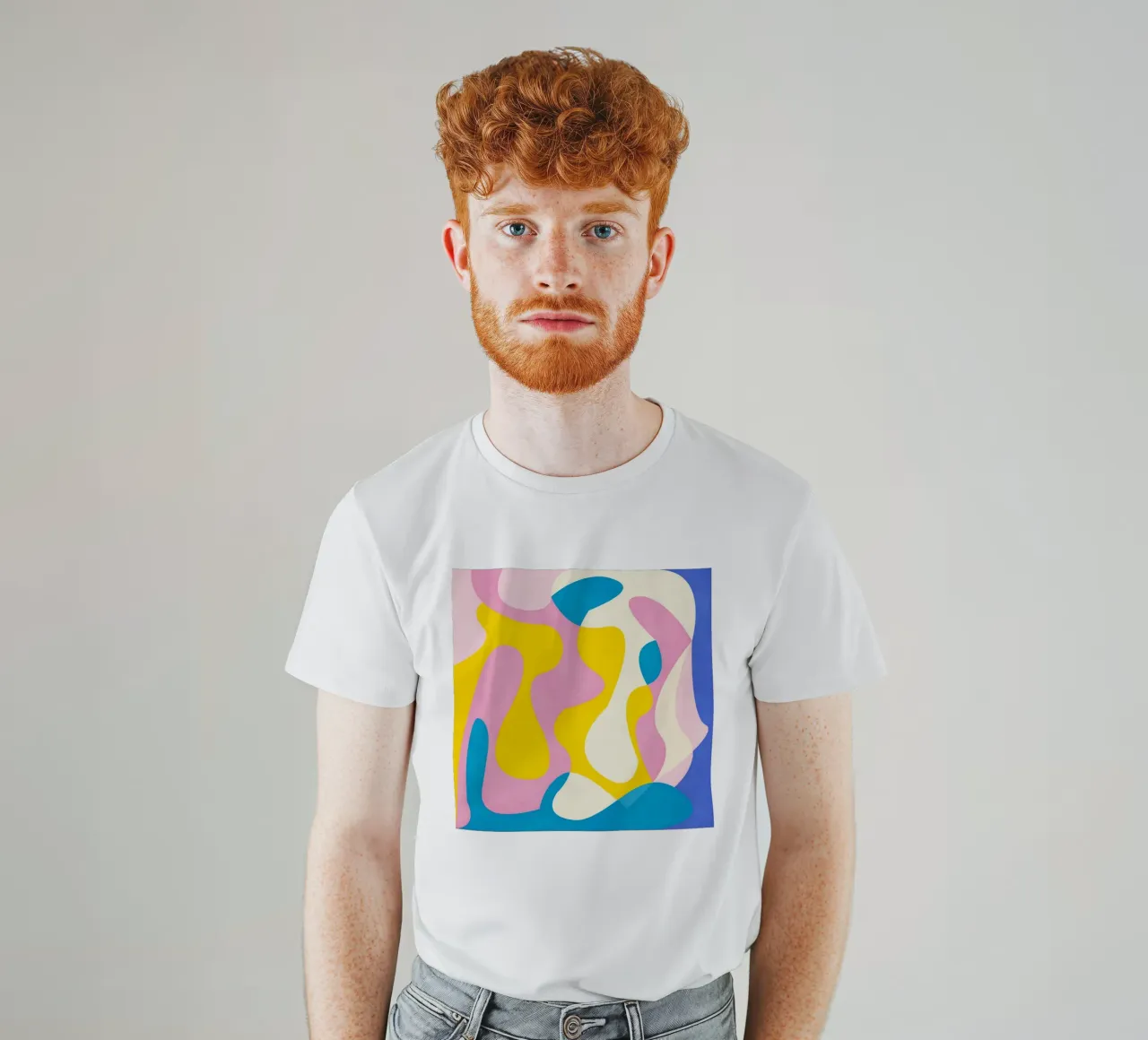 Pink Abstract Waves t-shirt da lovely lines