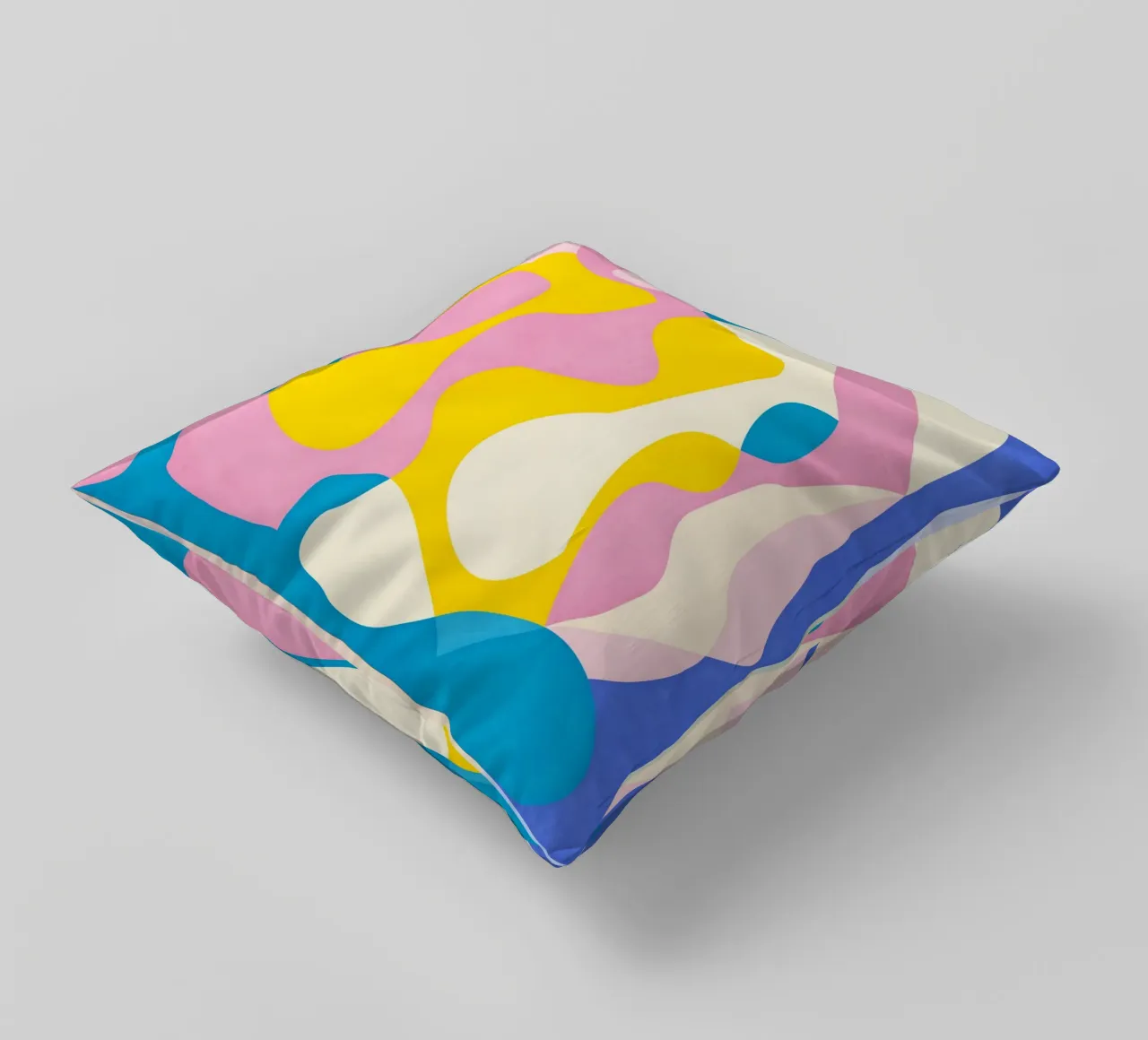 Pink Abstract Waves cuscino da lovely lines
