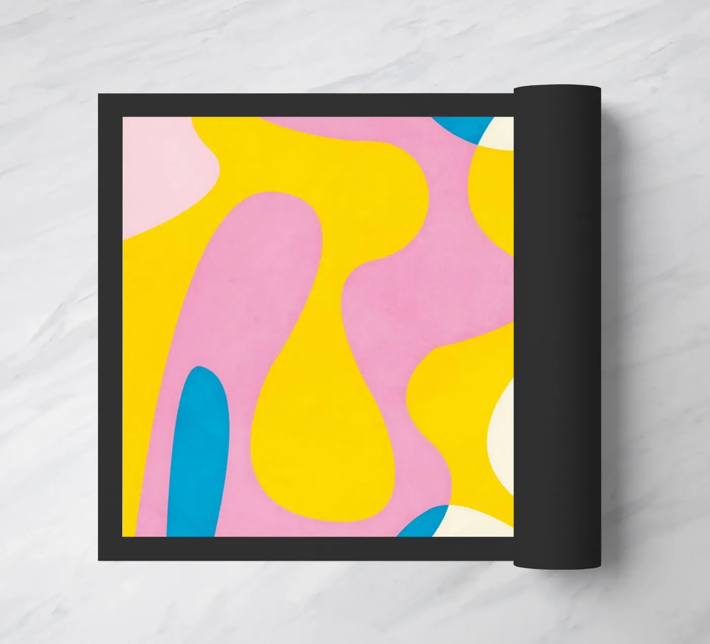 Pink Abstract Waves deurmat van Abstract Joy