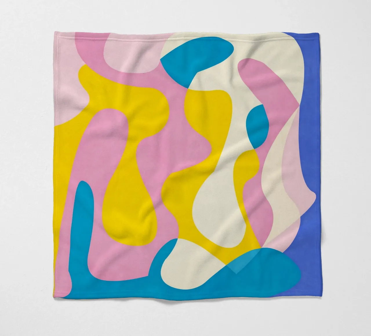 Pink Abstract Waves coperta in pile da lovely lines