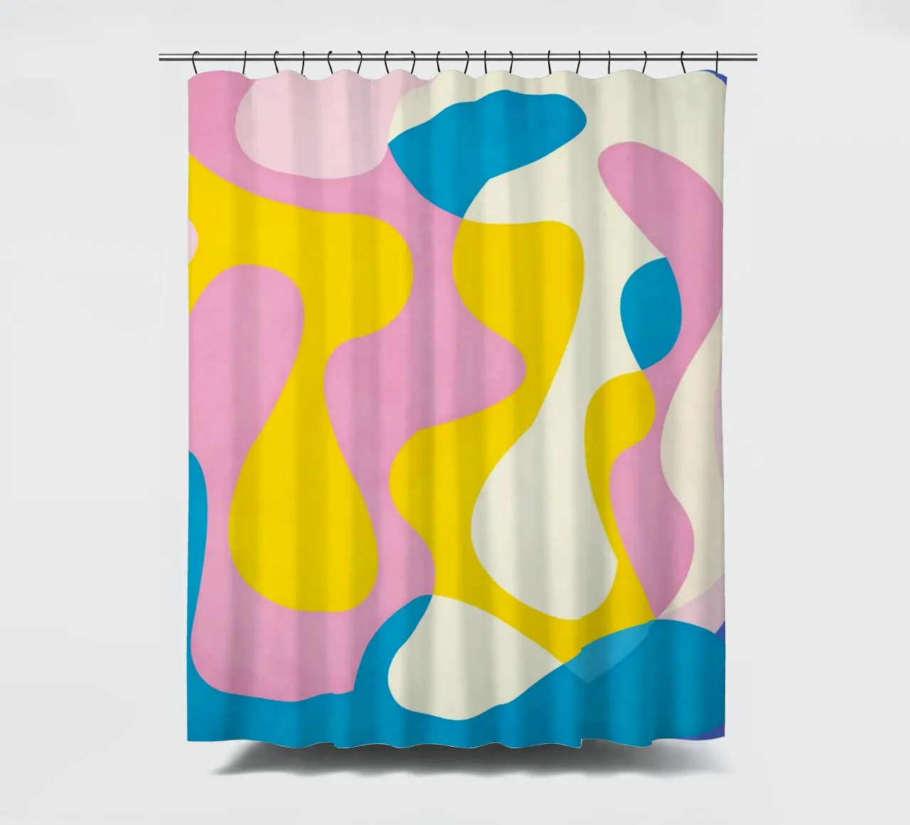 Pink Abstract Waves tenda da doccia da lovely lines