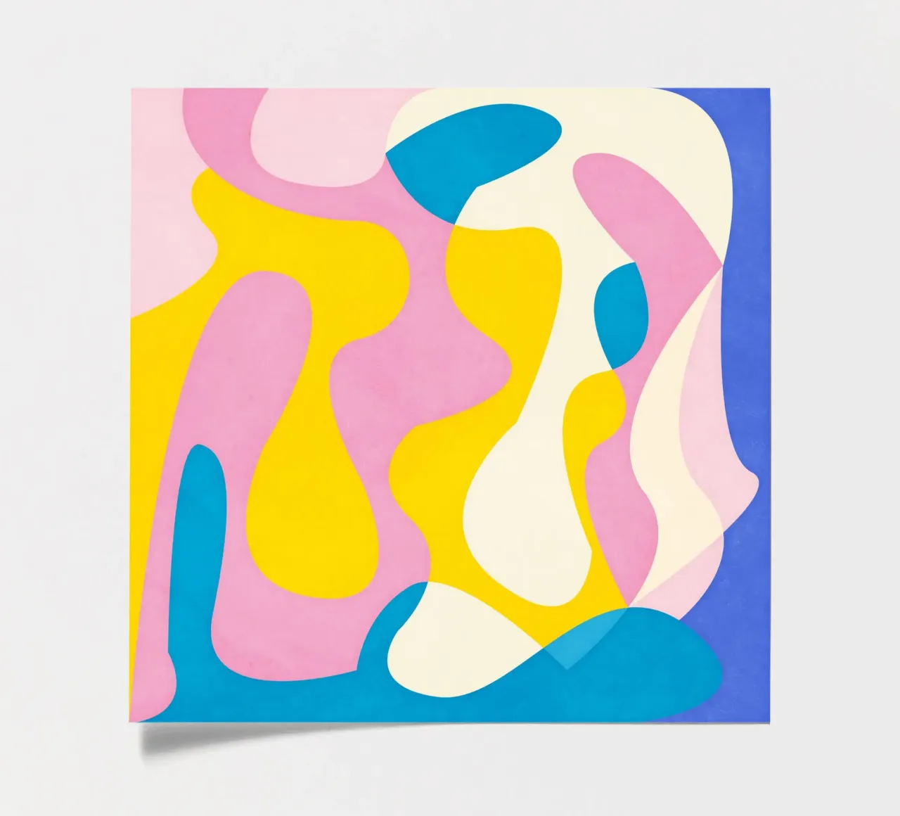 Pink Abstract Waves Stickerbogen von lovely lines