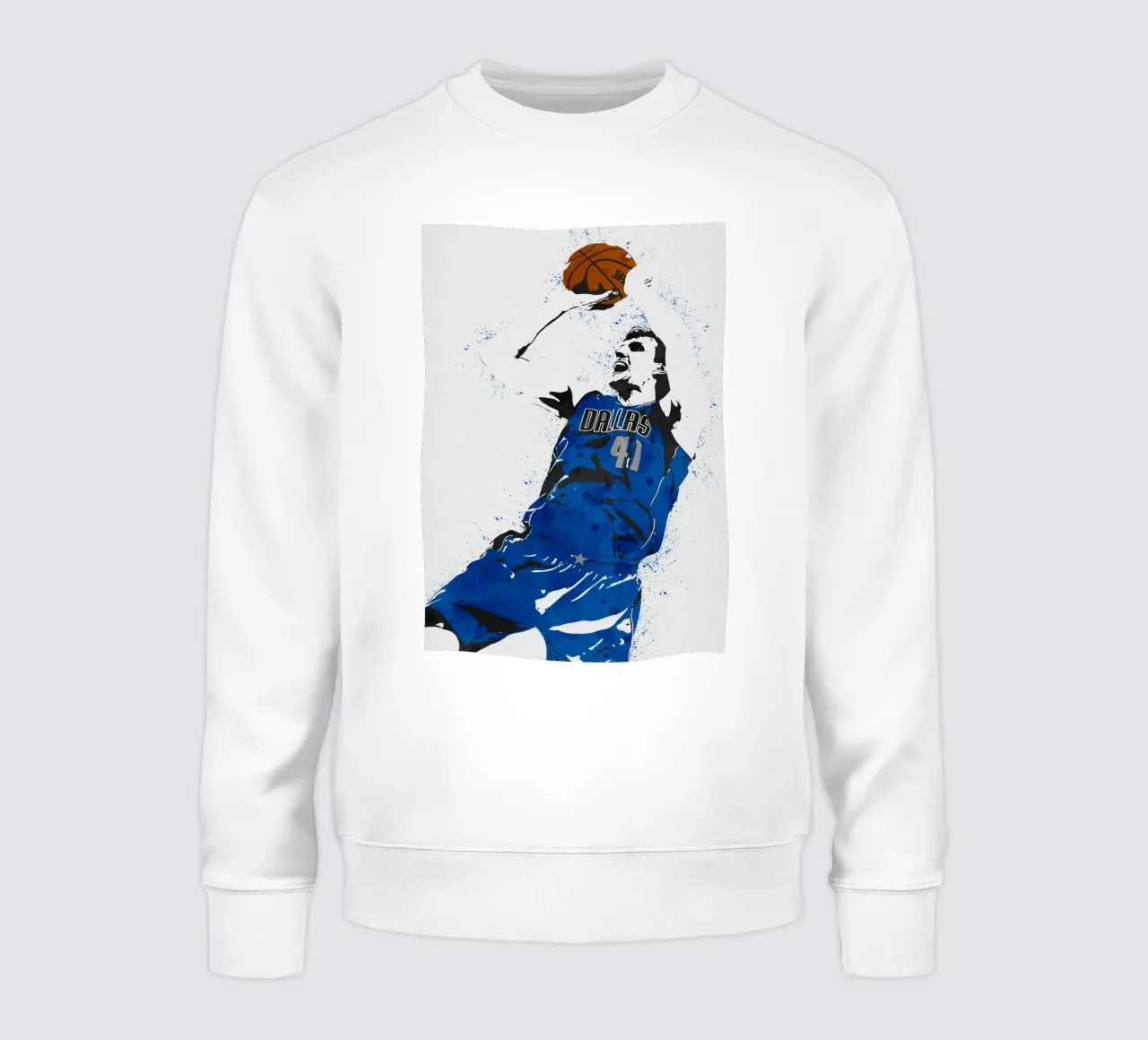 Dirk Nowitzki Dallas Mavericks felpa da tenten