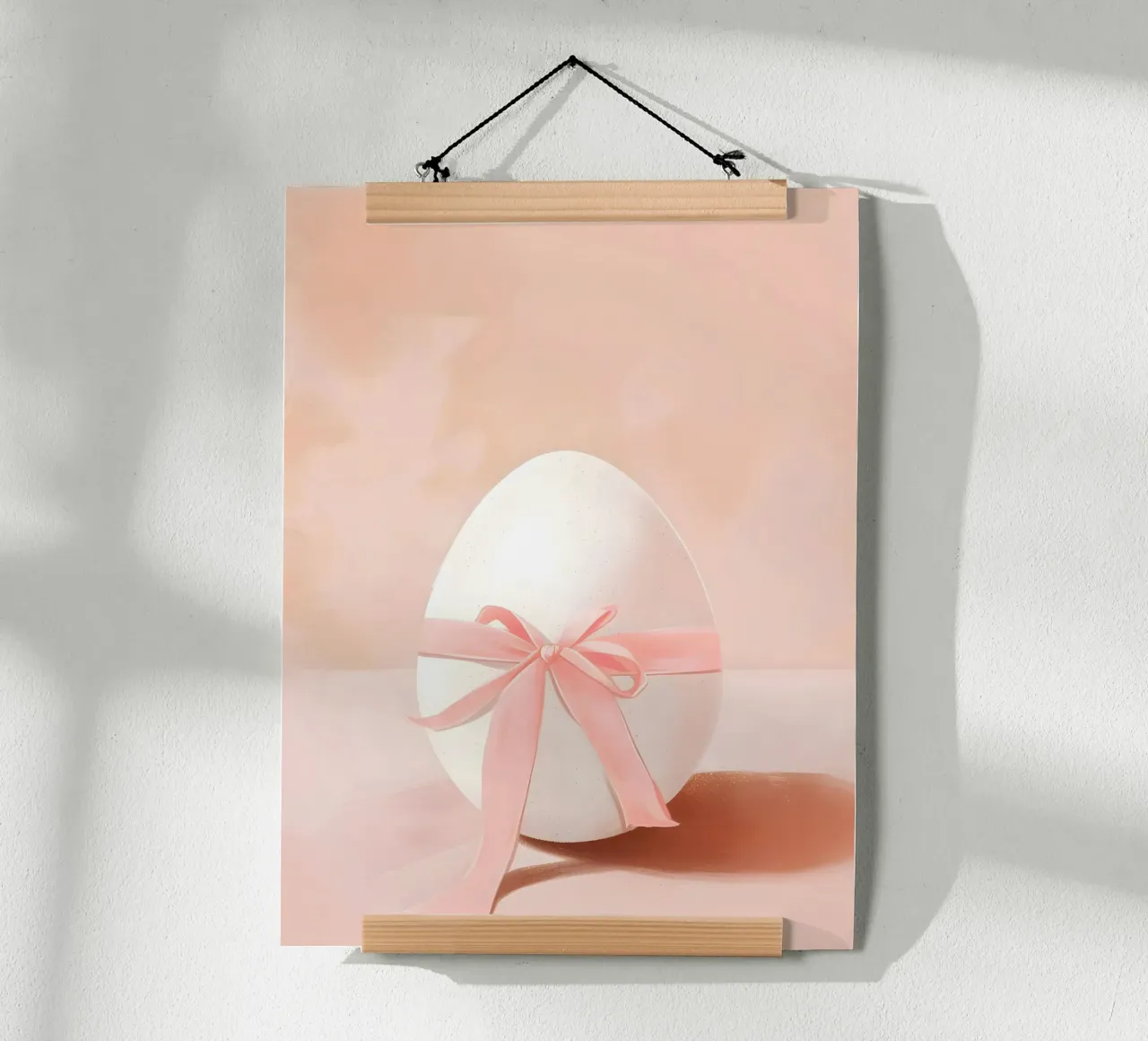 Happy Easter No 40 poster con telaio in legno da treechild