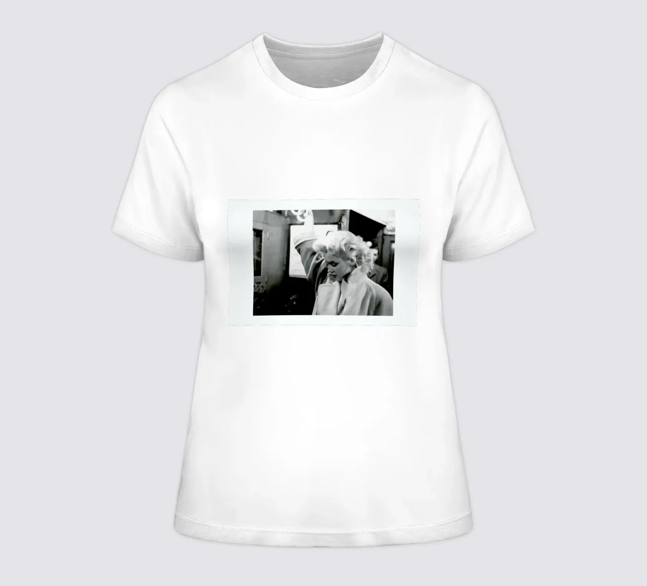 Marilyn Monroe, on subway 1995 New York women's fitted t-shirt by Gallery Print and Art Limited