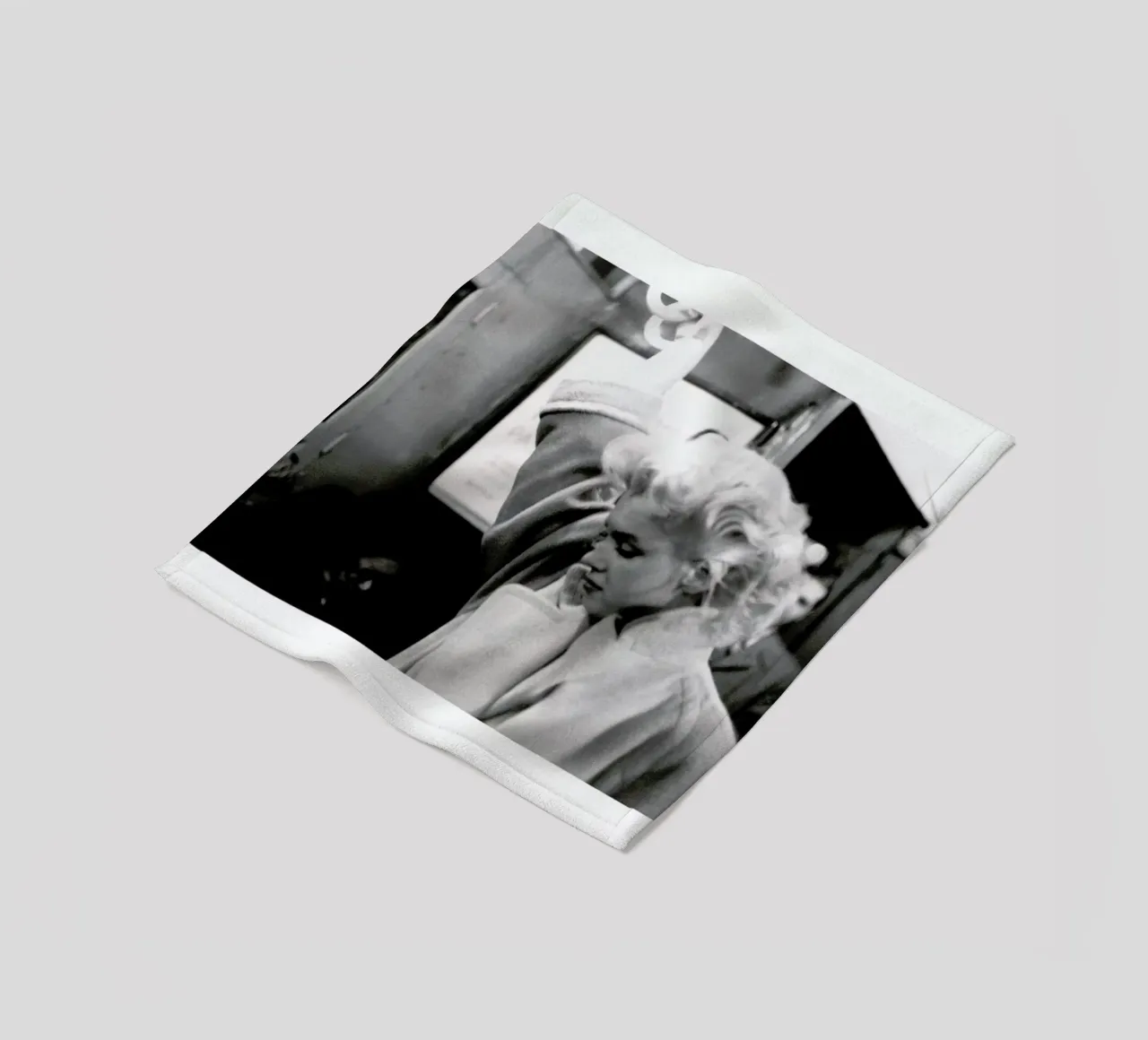 Marilyn Monroe, on subway 1995 New York fleece blanket by Gallery Print and Art Limited