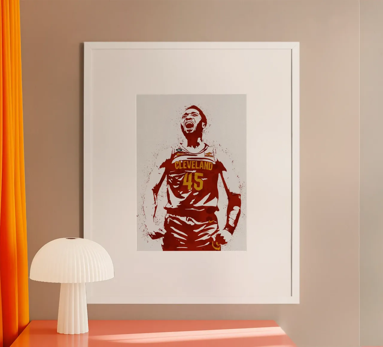 Donovan Mitchell Cleveland Cavaliers poster con telaio in legno da tenten