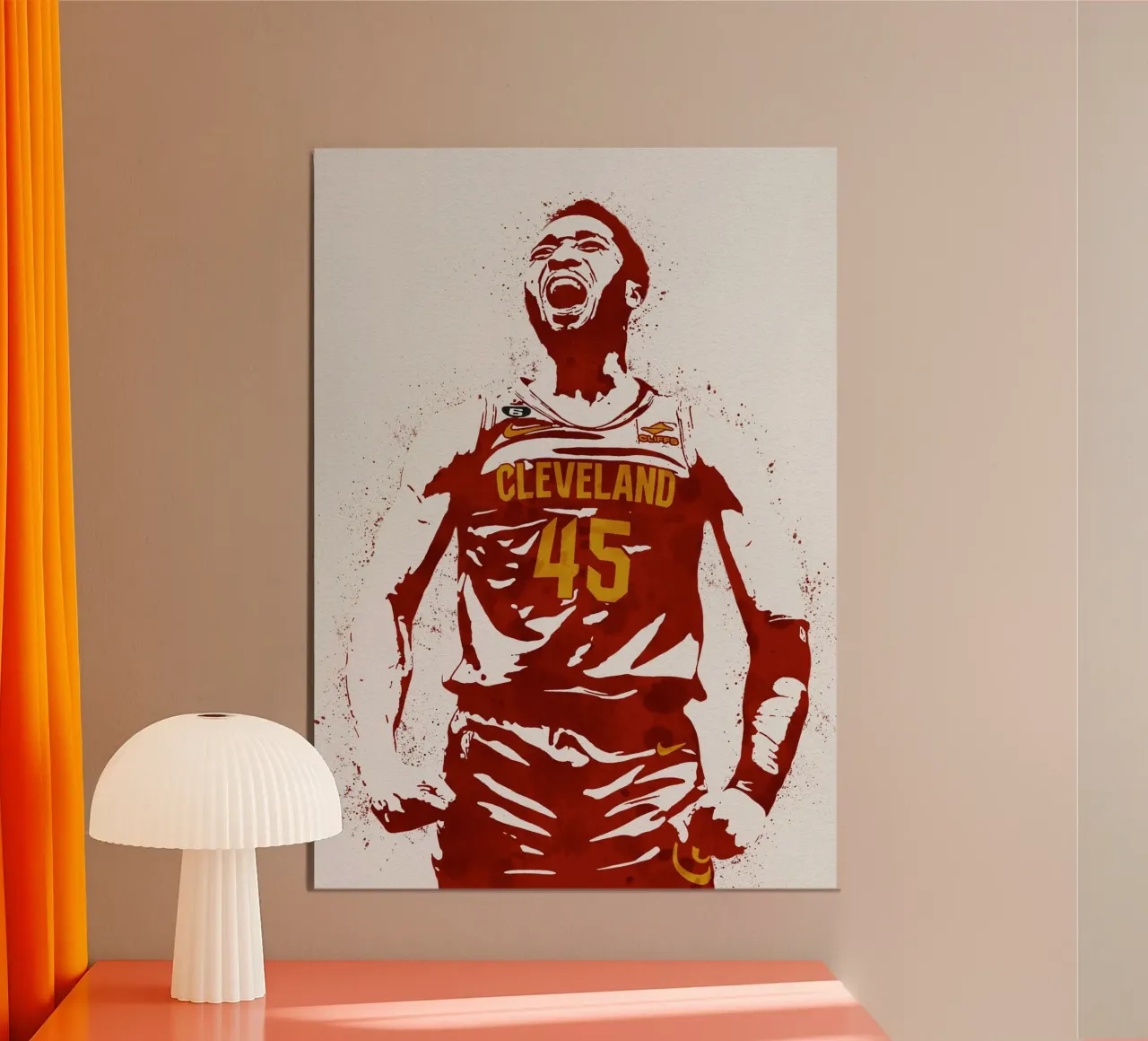 Donovan Mitchell Cleveland Cavaliers poster con telaio in legno da tenten