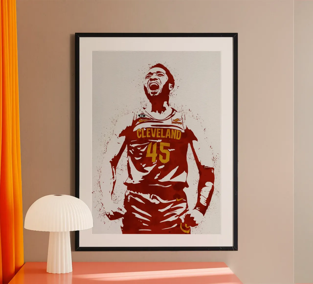 Donovan Mitchell Cleveland Cavaliers poster con telaio in legno da tenten