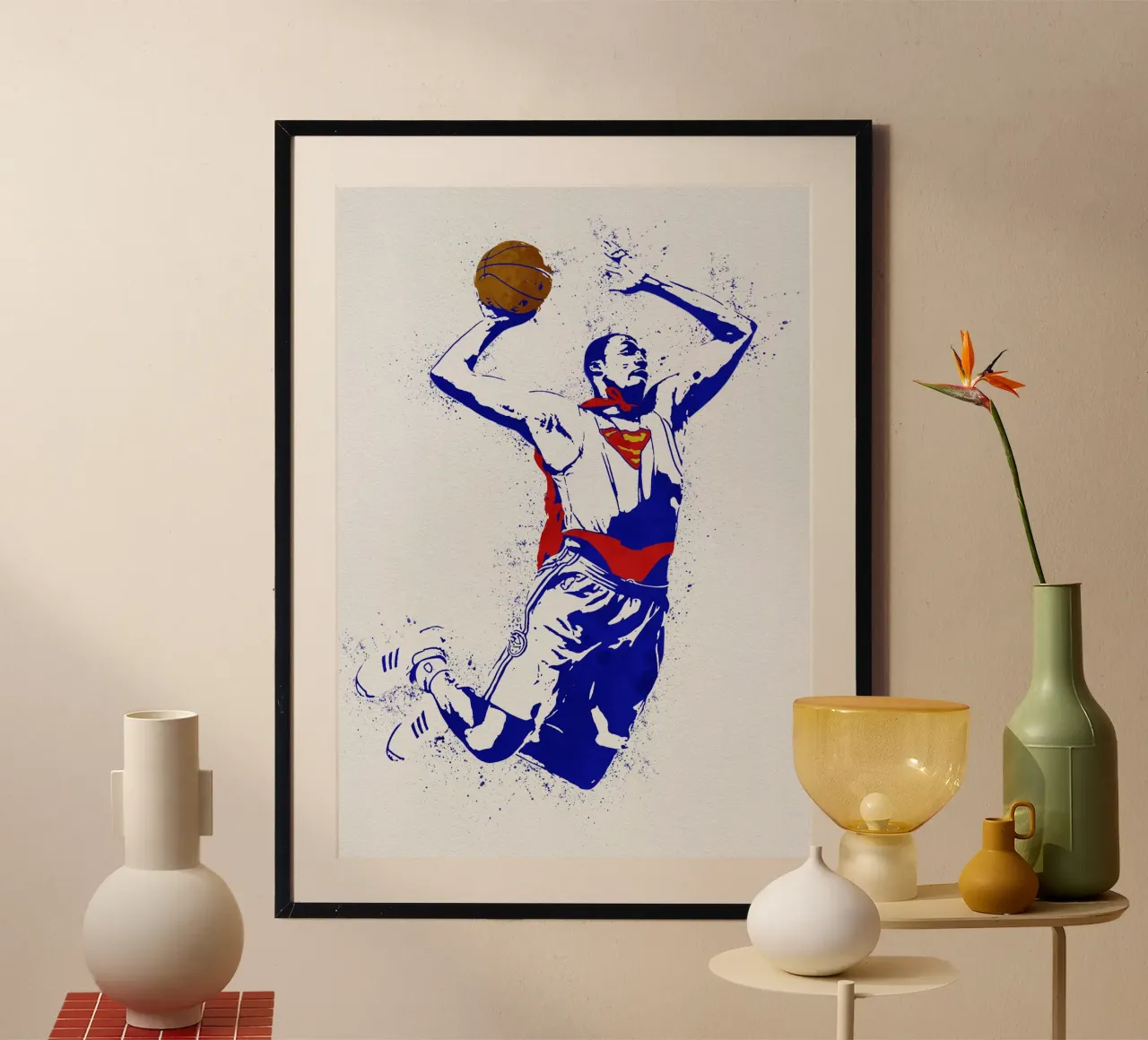 Dwight Howard Orlando Magic poster con telaio in legno da tenten