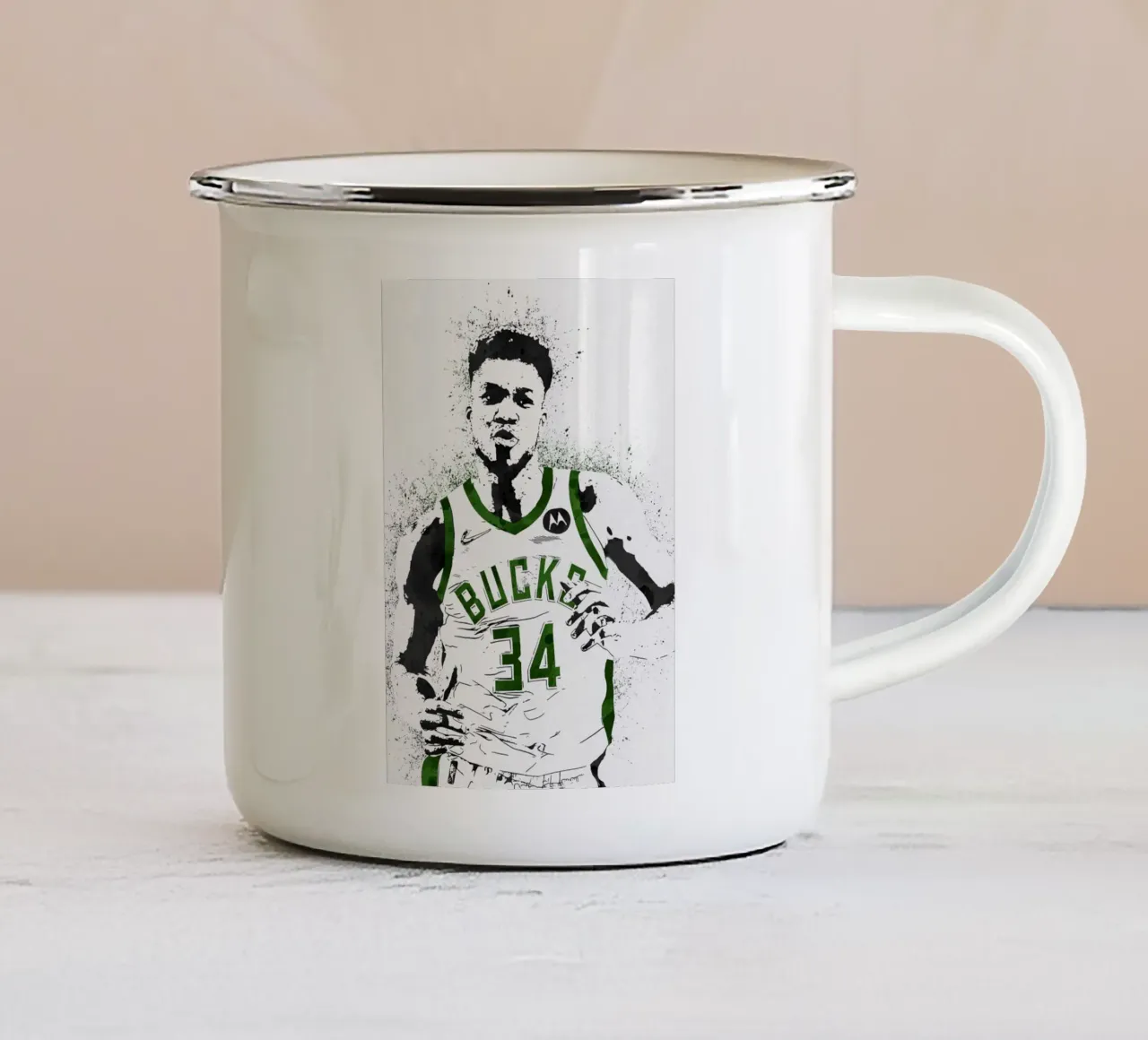 Giannis Antetokounmpo tazza in smalto da tenten