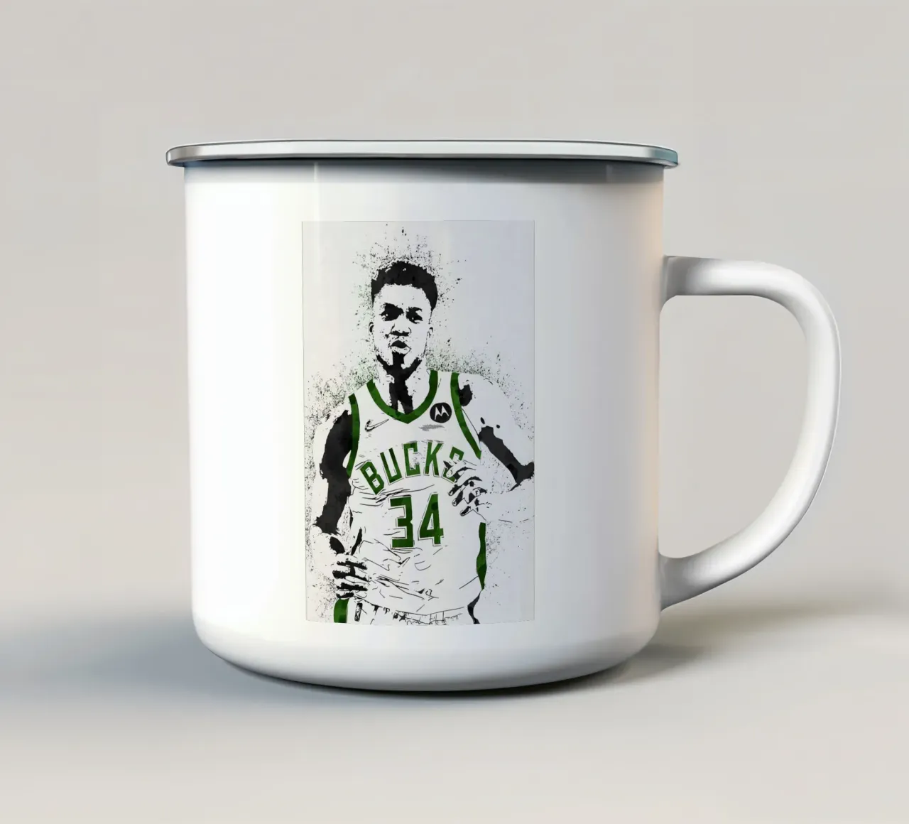 Giannis Antetokounmpo tazza in smalto da tenten