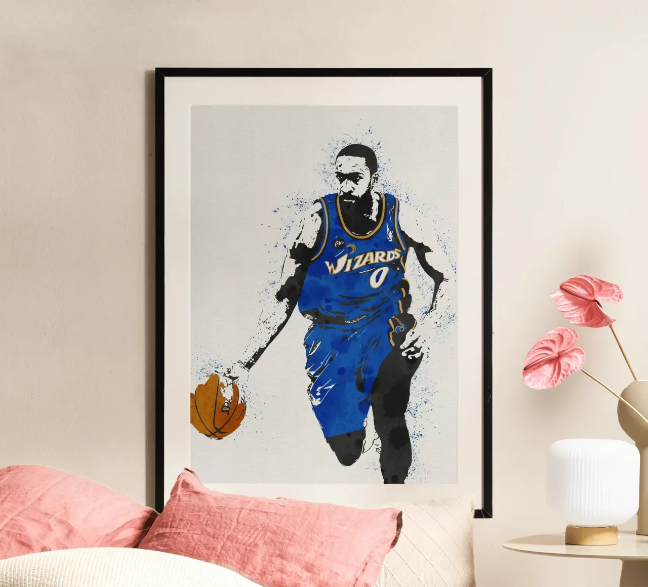 Gilbert Arenas Washington Wizards carta hahnemühle da tenten