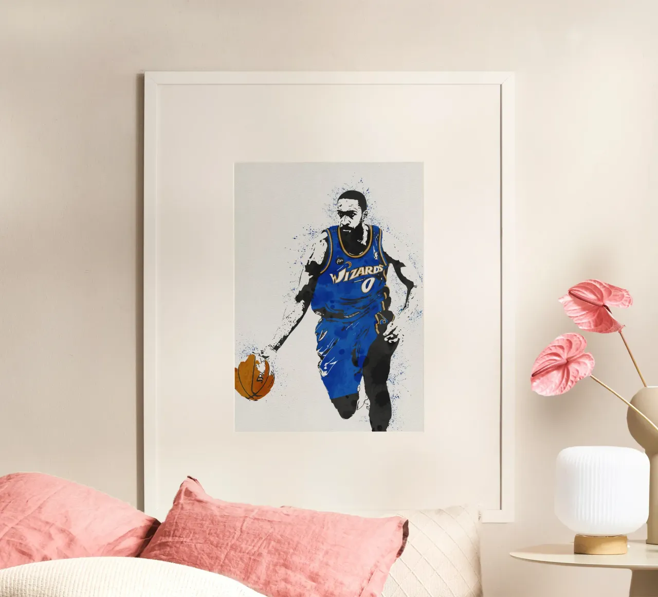 Gilbert Arenas Washington Wizards carta hahnemühle da tenten