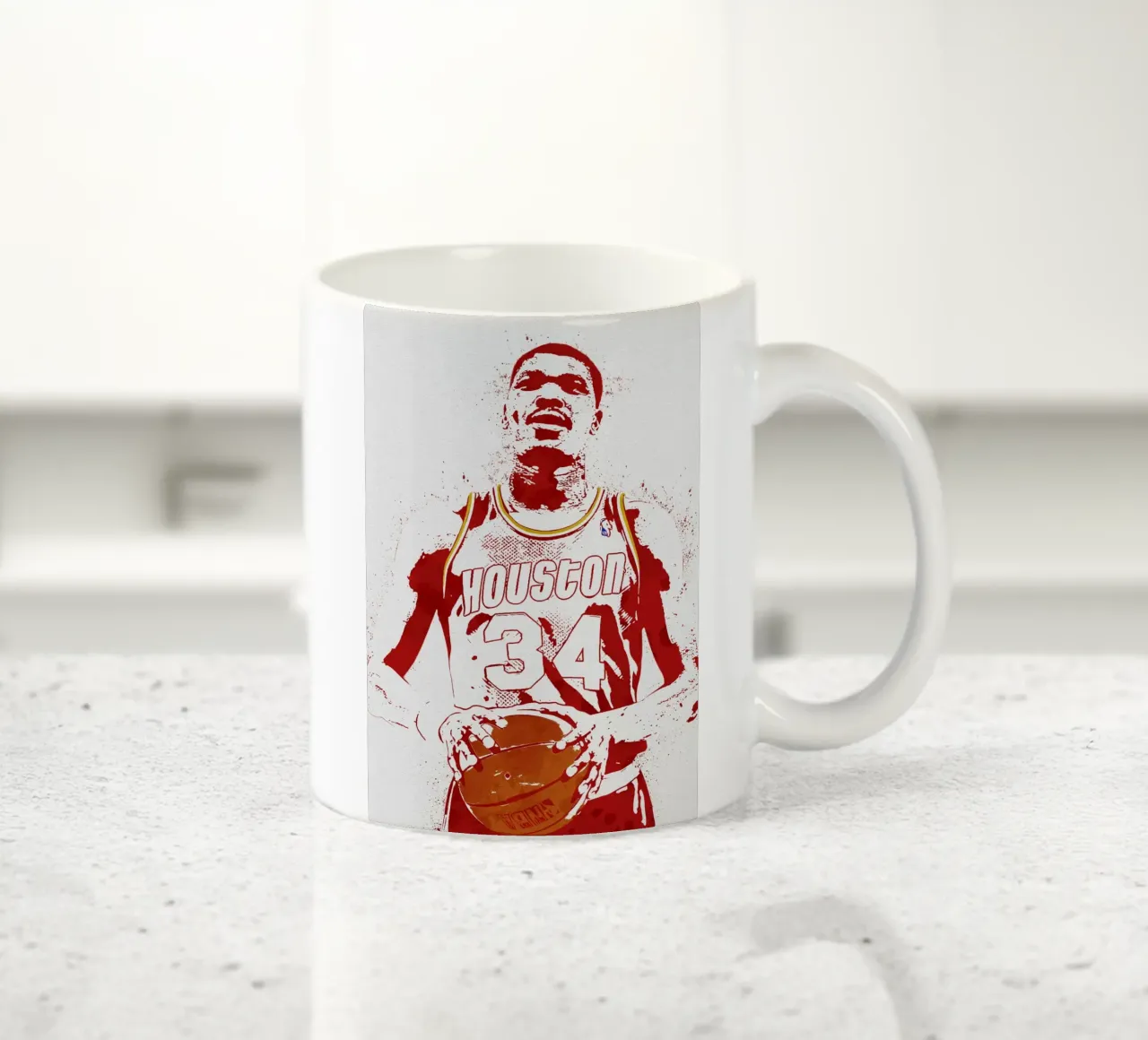 Hakeem Olajuwon Houston Rockets ceramic mug by tenten