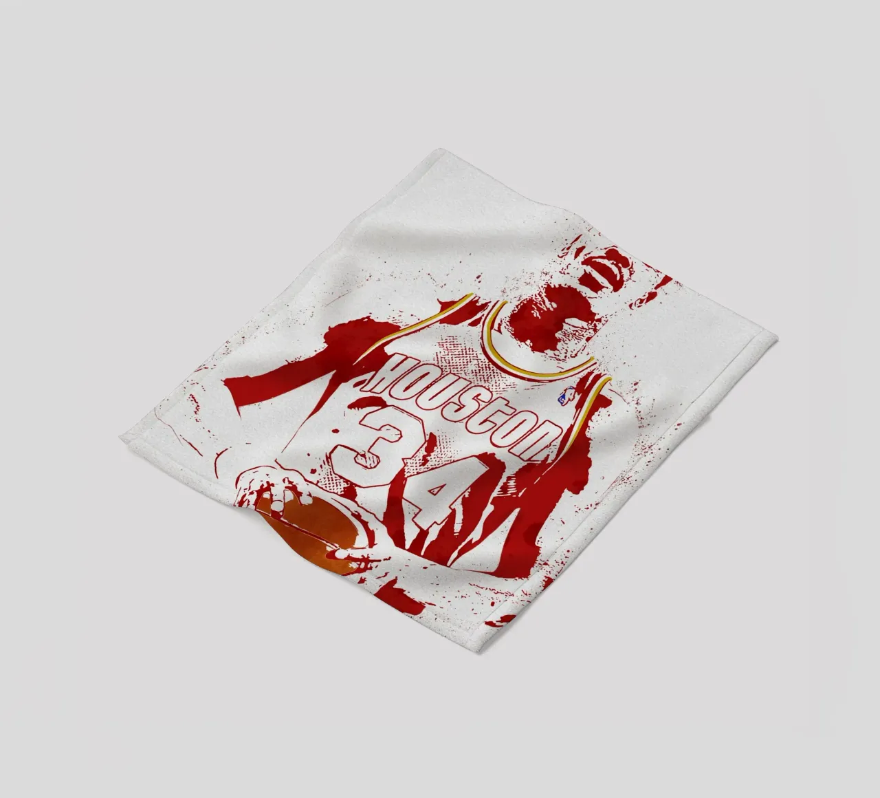 Hakeem Olajuwon Houston Rockets coperta in pile da tenten