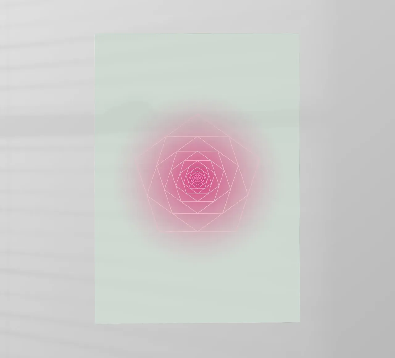 Geometry Series – Pink Rose pellicola backlit da zimmerkunst