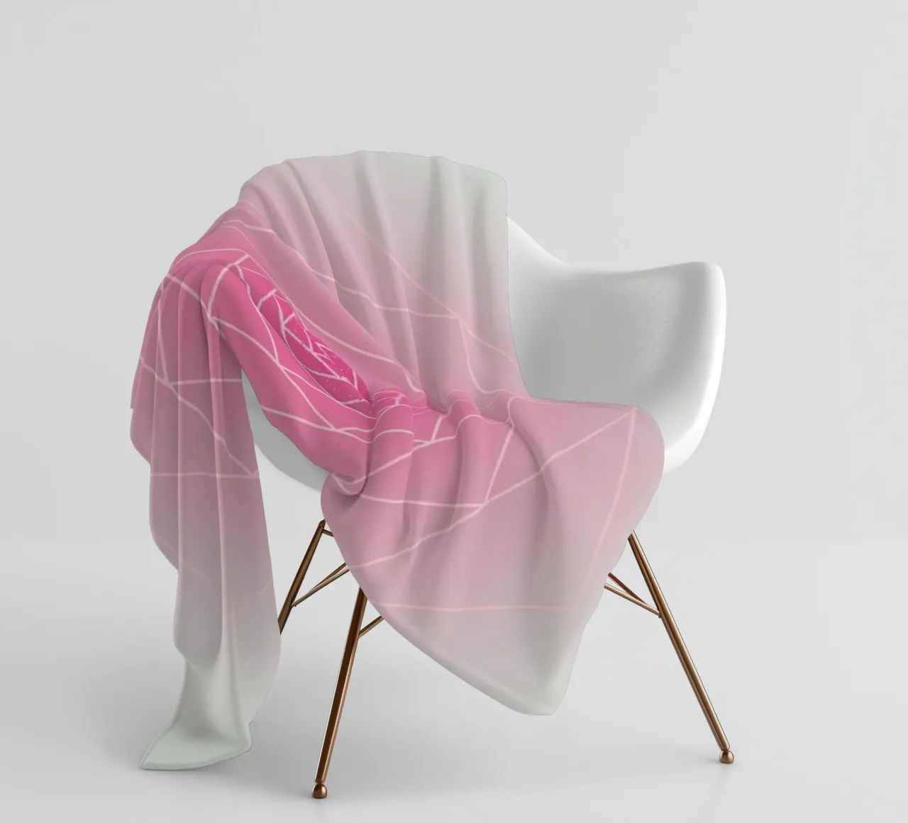 Geometry Series – Pink Rose coperta in pile da zimmerkunst