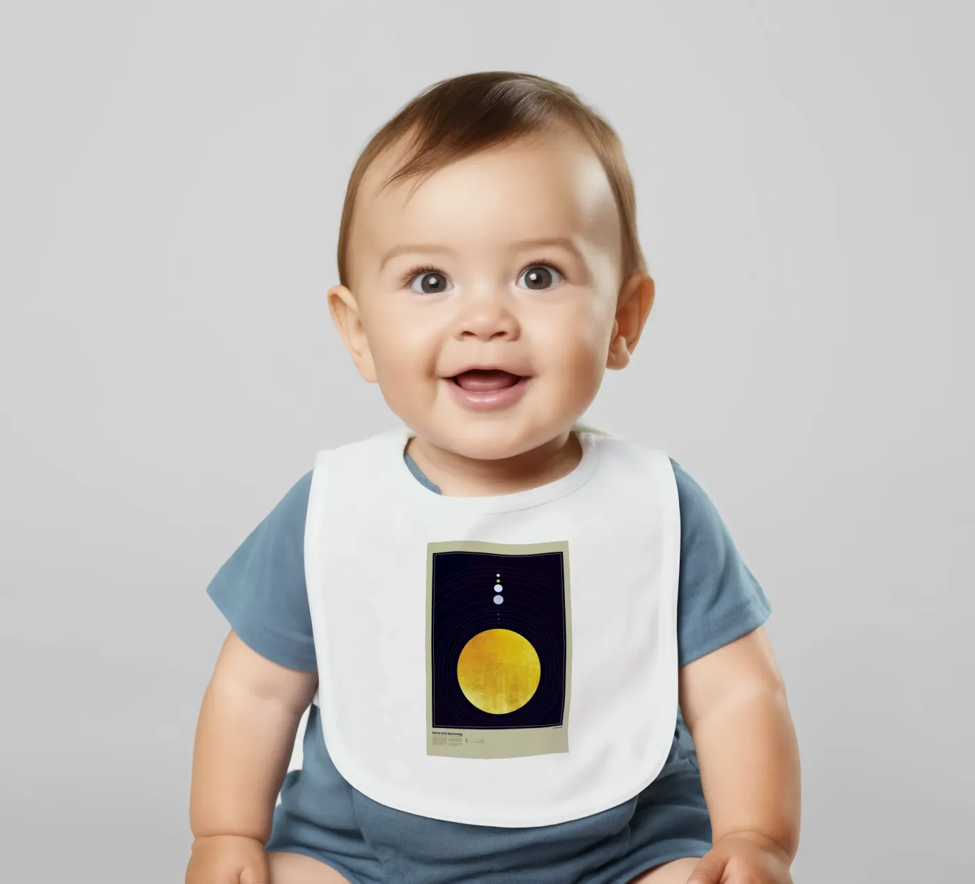 Solar system baby bib by LeDieg