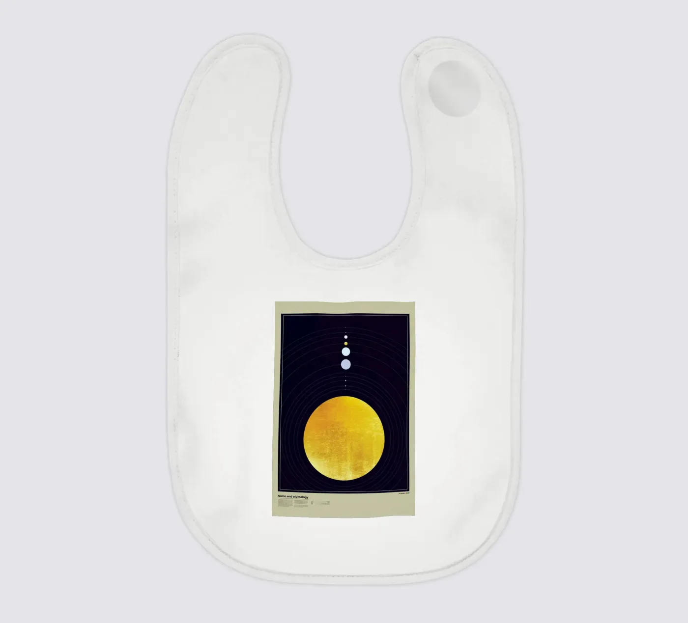 Solar system baby bib by LeDieg