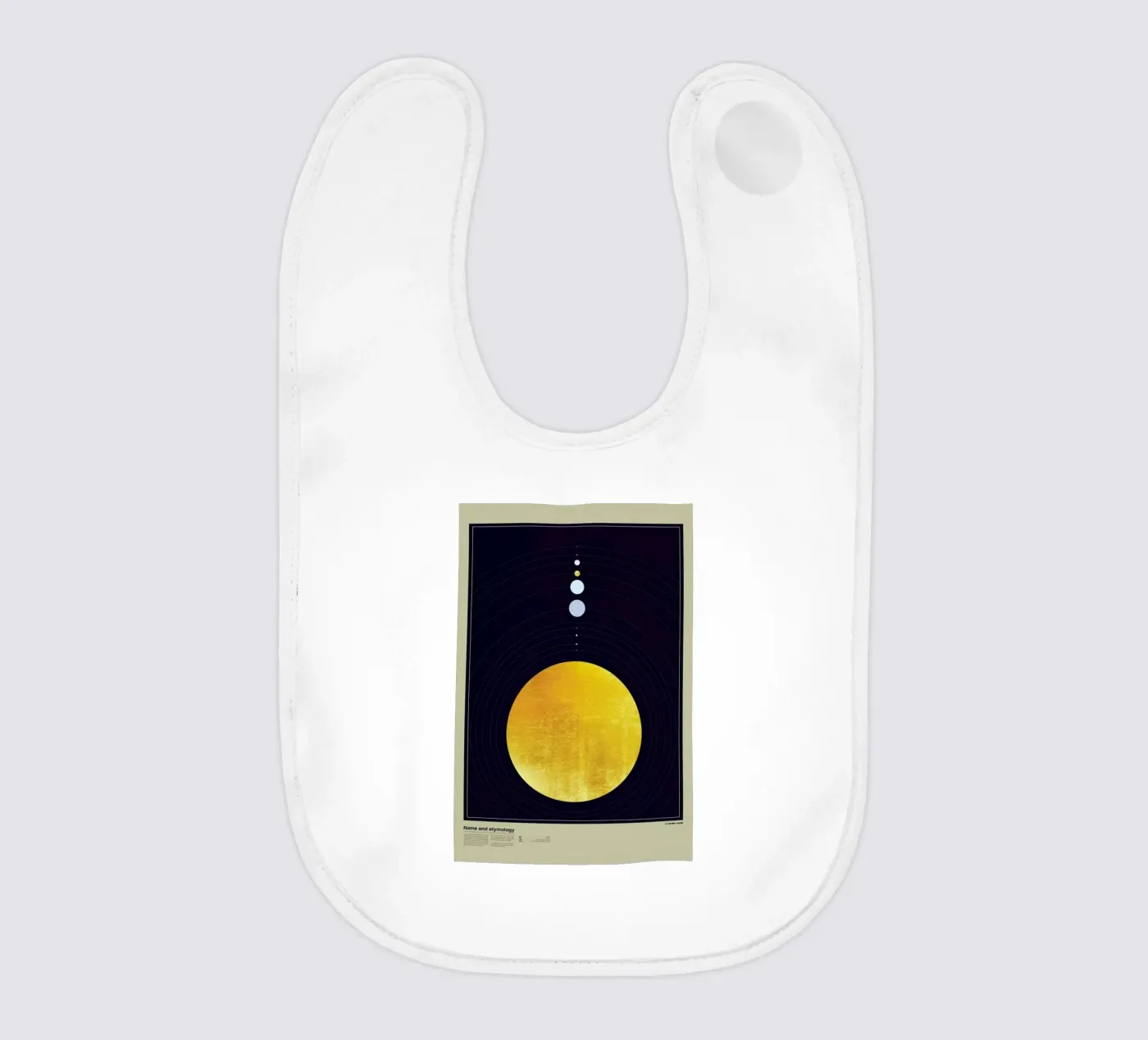 Solar system baby bib by LeDieg