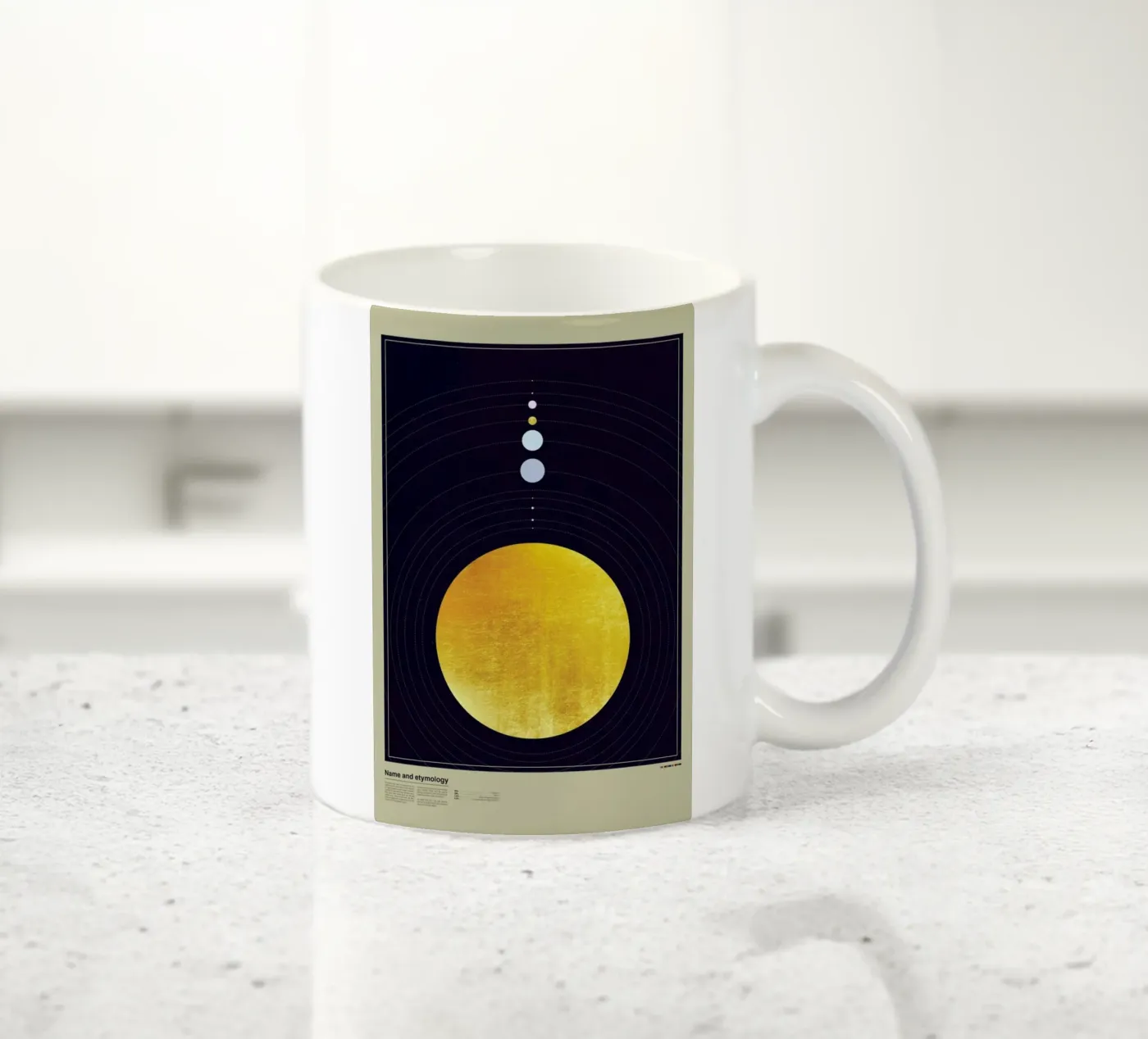 Solar system ceramic mug by LeDieg