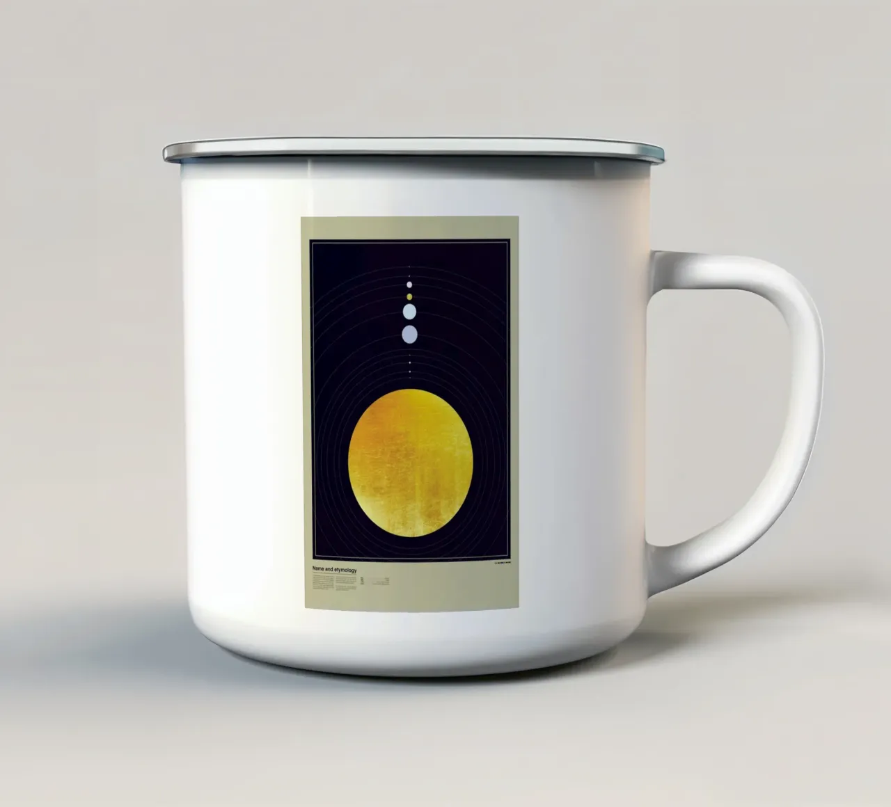 Solar system enamel mug by LeDieg