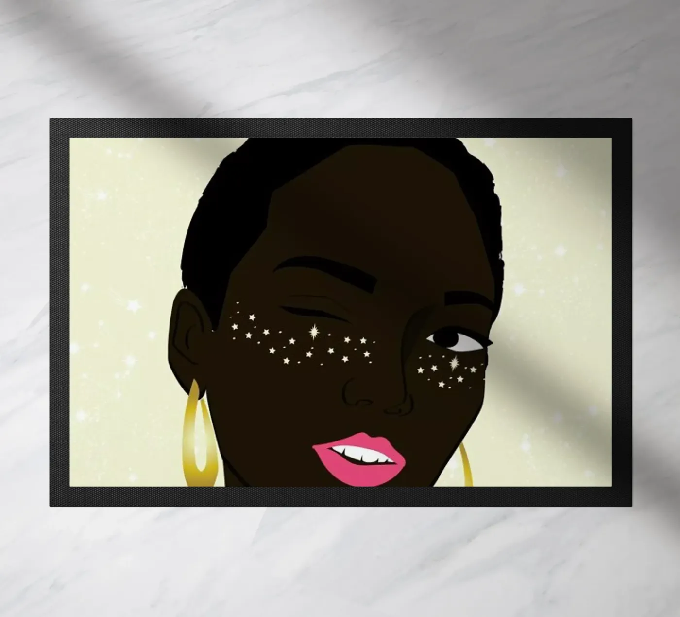 Sparkles doormat by Céleste Wallaert