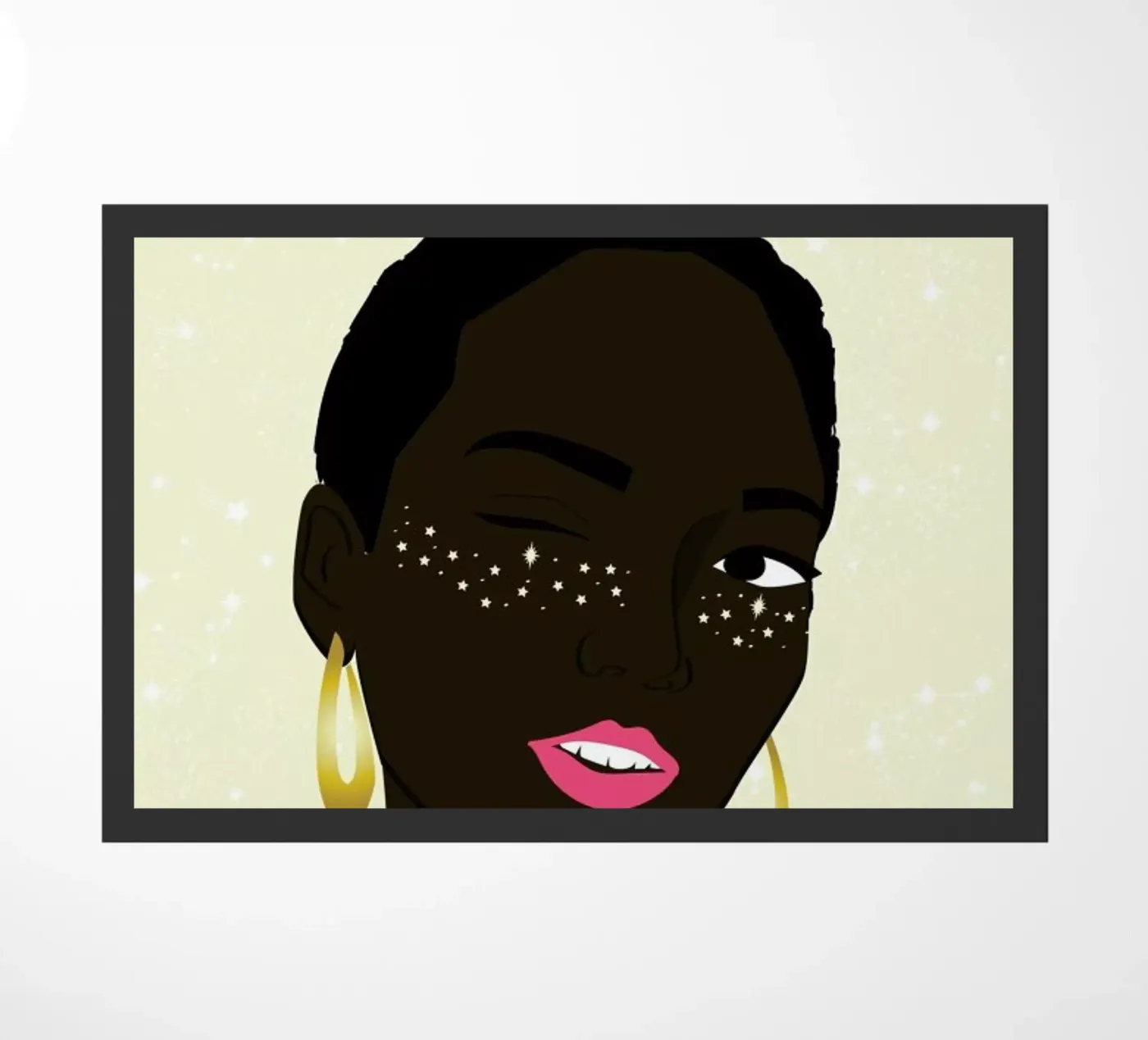 Sparkles doormat by Céleste Wallaert