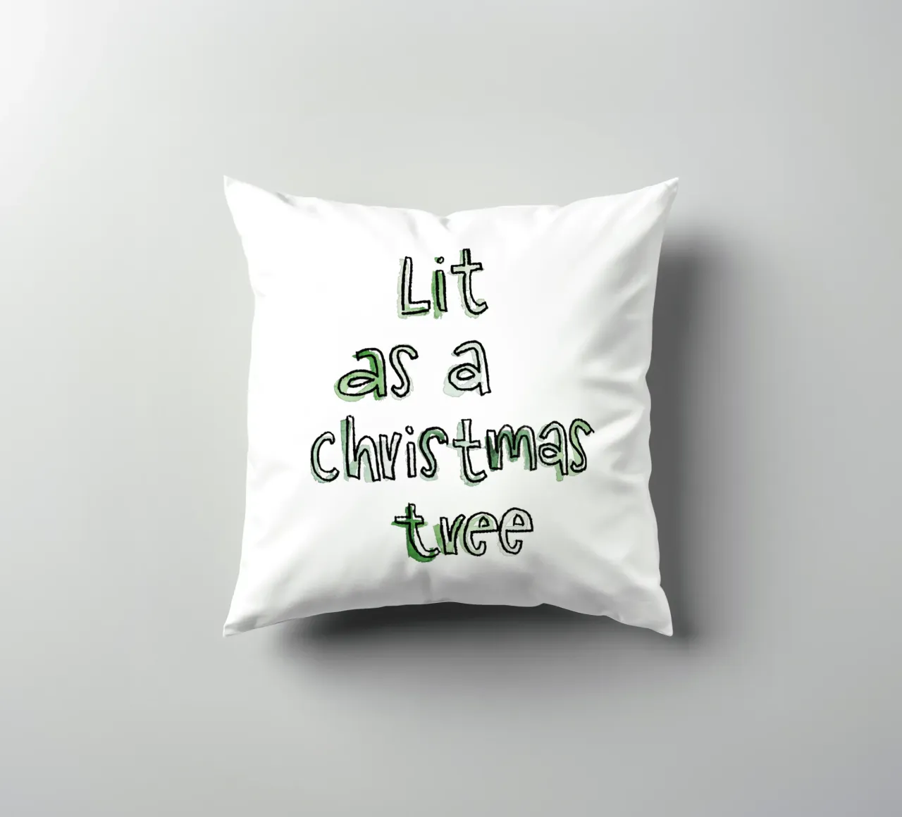 Lit decorative cushion by Brushmeetspaper