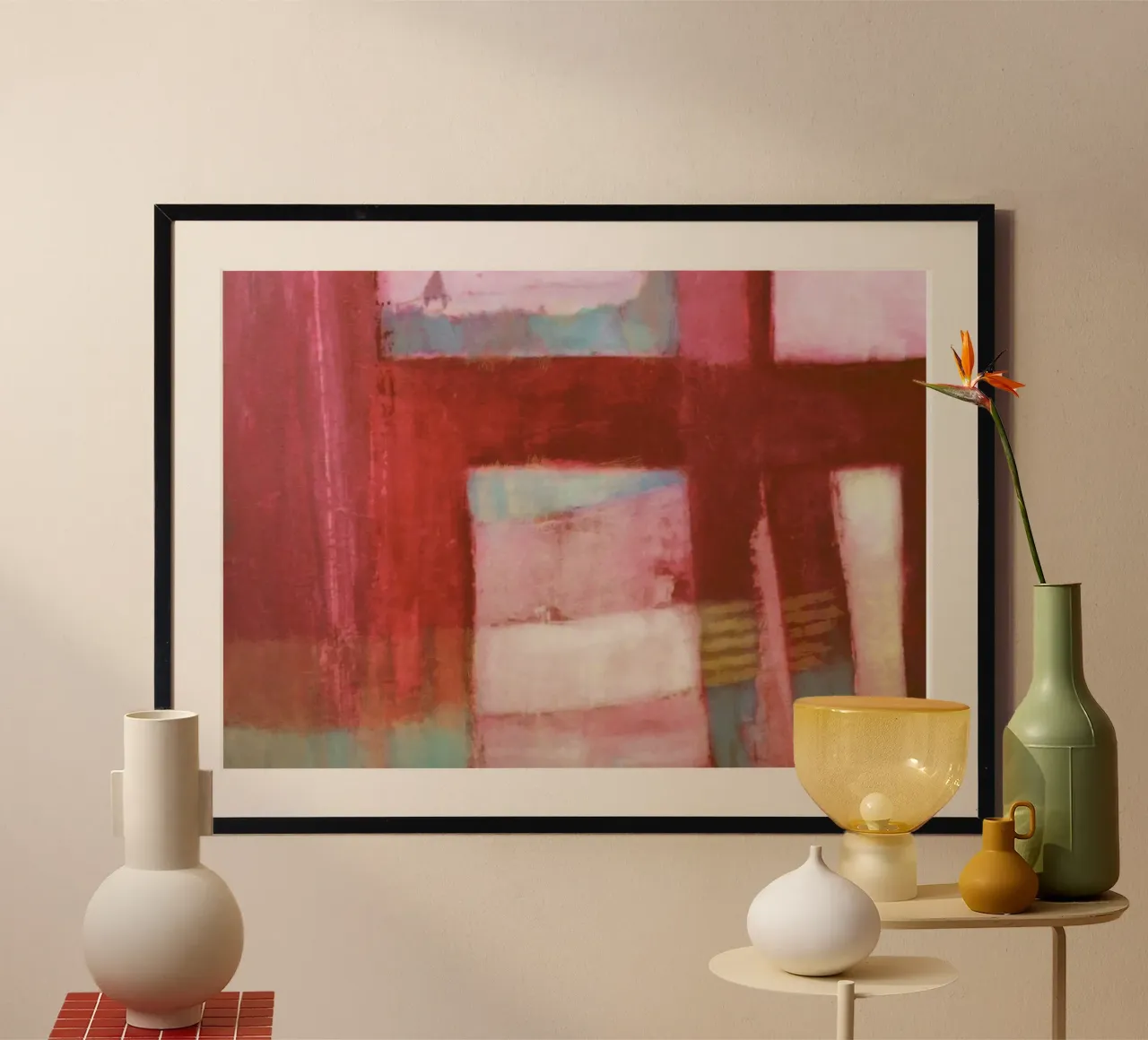 Kleine Auszeit poster con telaio in legno da Anita Gewald