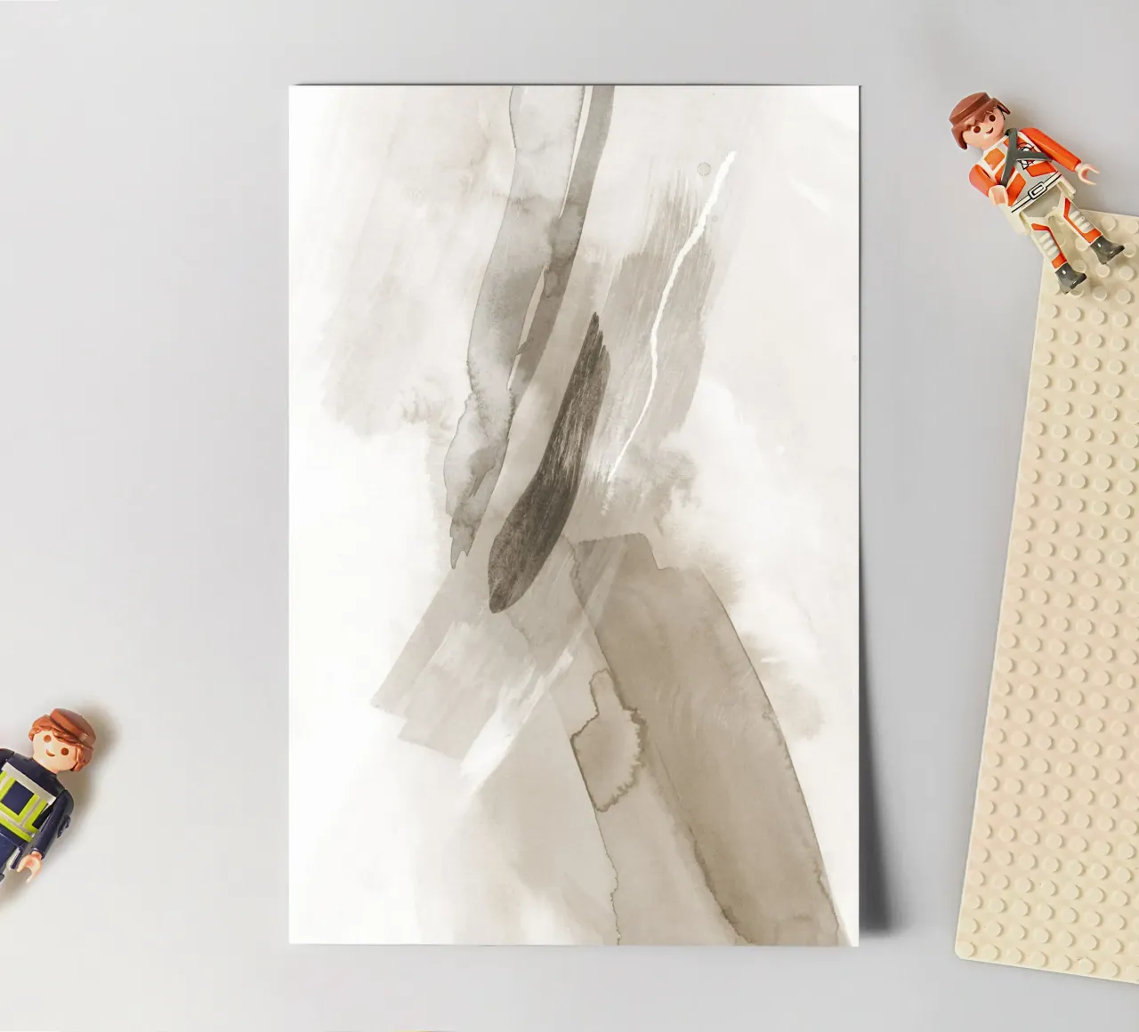 Brush strokes neutral tones 3 sticker sheet by NouveauPrints