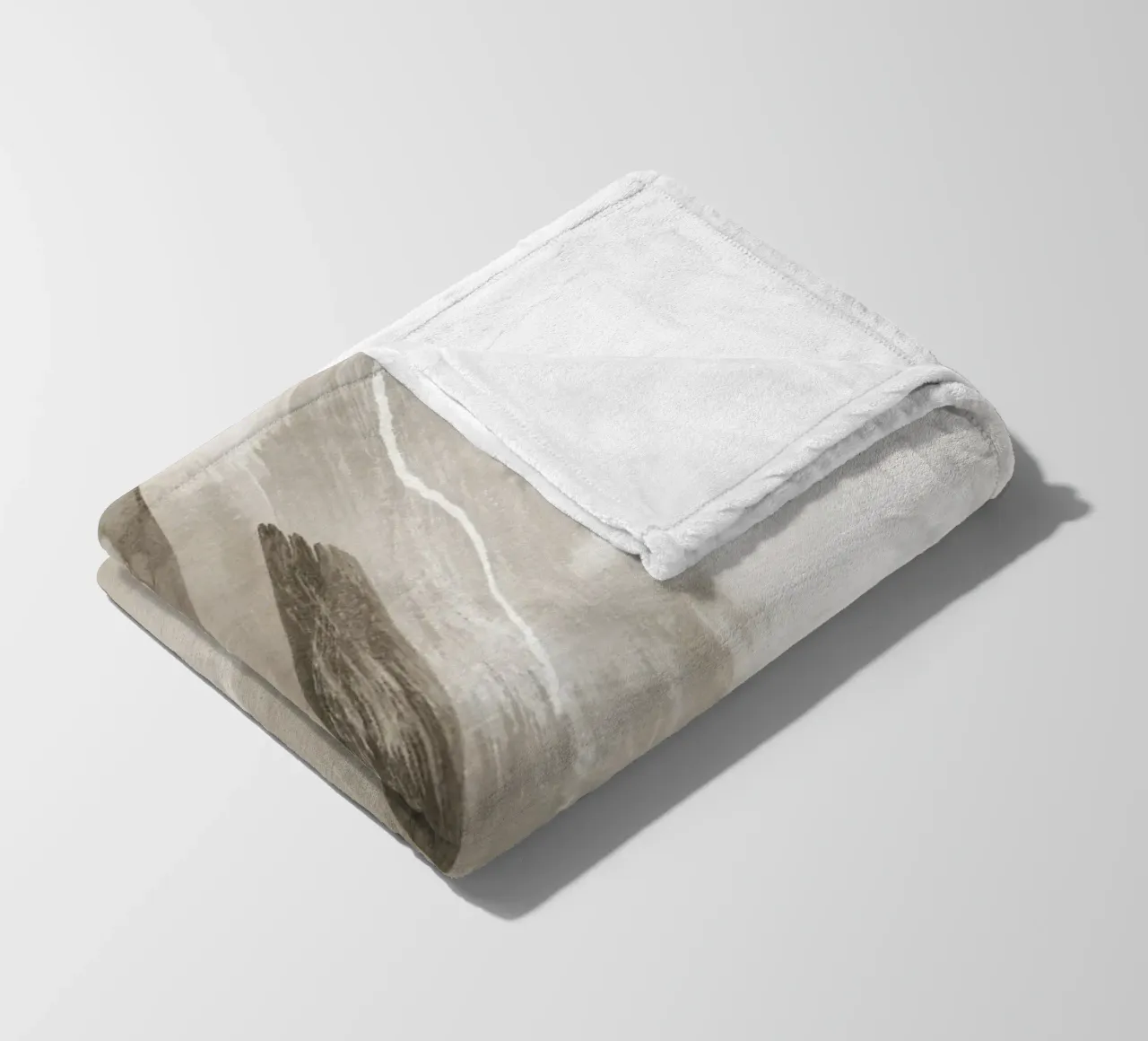 Brush strokes neutral tones 3 fleece blanket by NouveauPrints