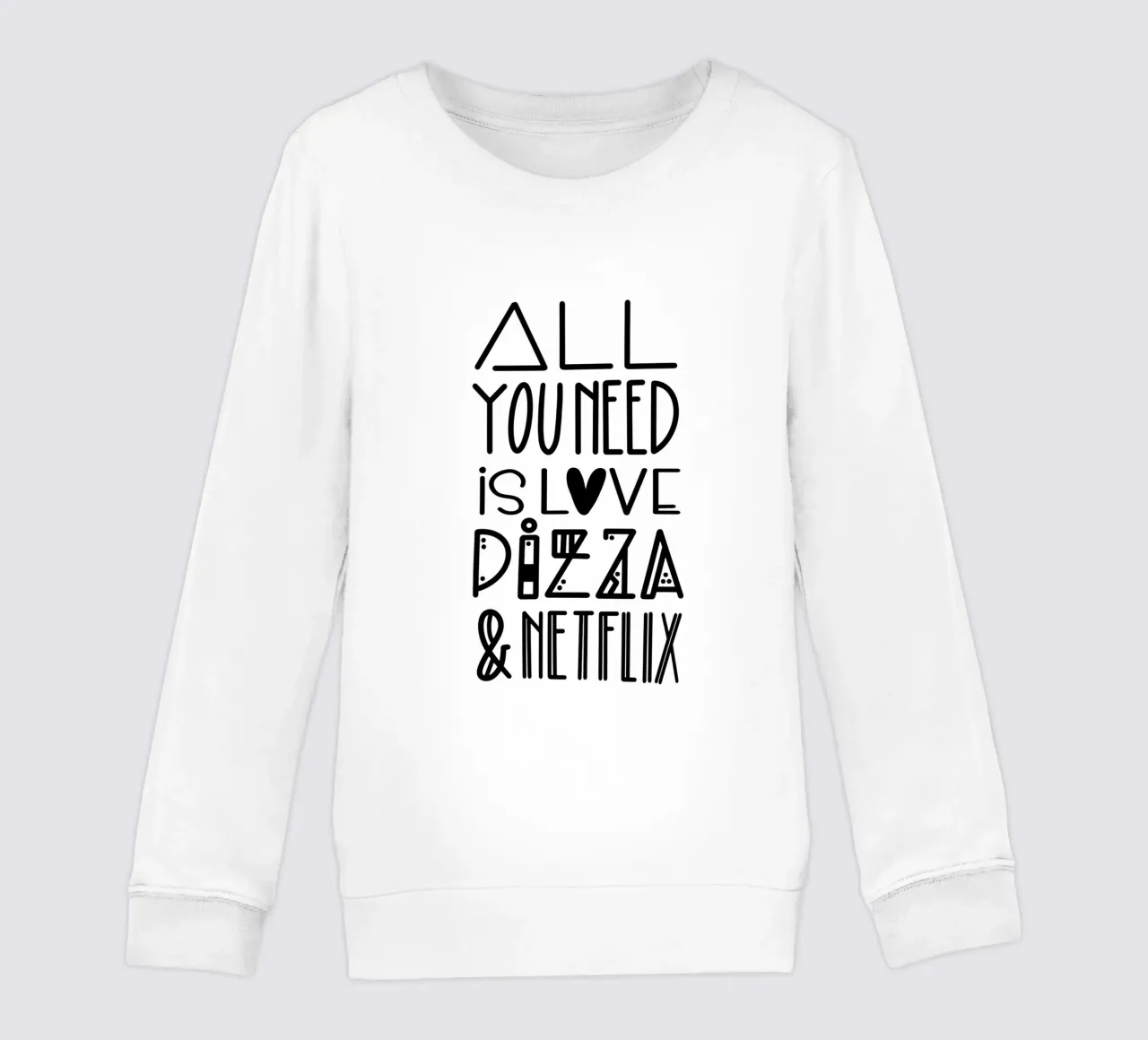 All you need is pizza und netflix felpa bambino da LIMITED EDITION LETTERS