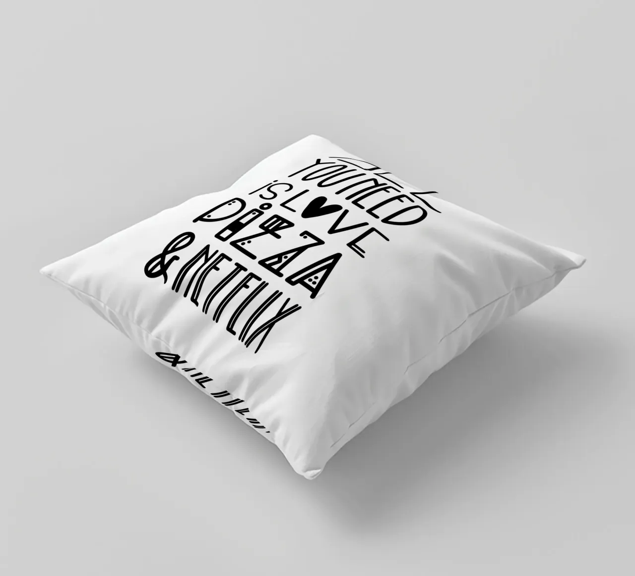All you need is pizza und netflix cuscino da LIMITED EDITION LETTERS