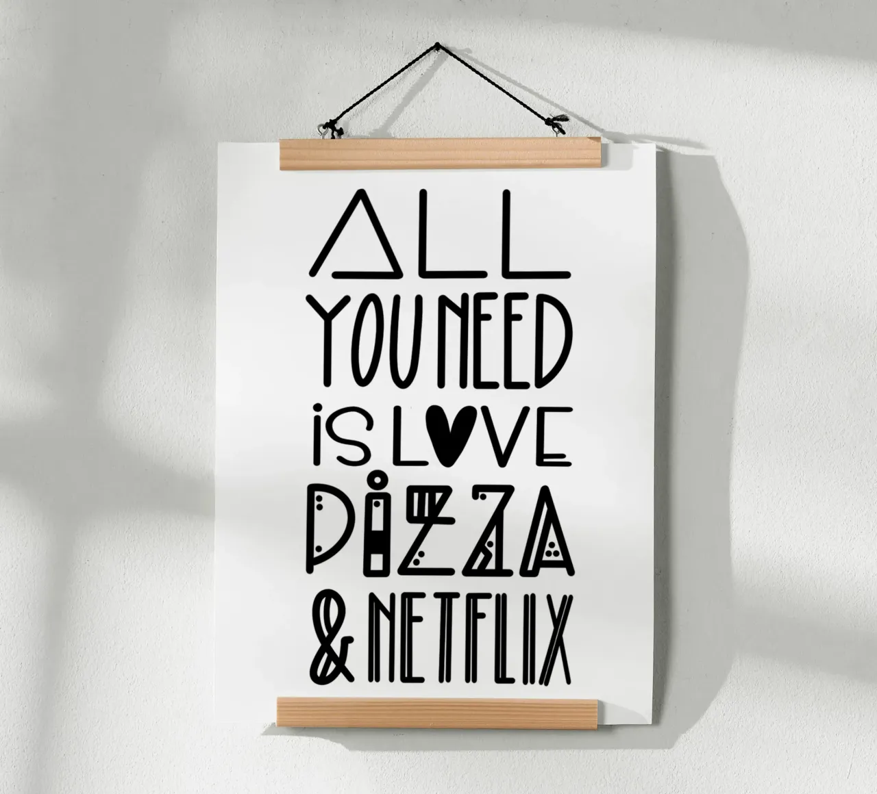 All you need is pizza und netflix carta hahnemühle da LIMITED EDITION LETTERS
