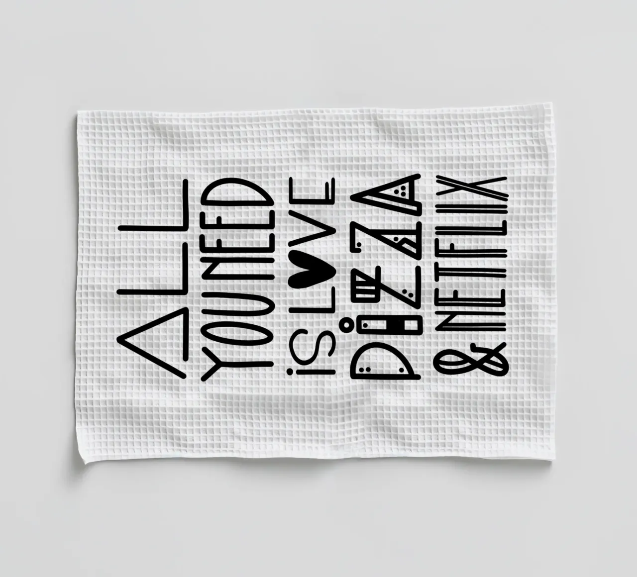All you need is pizza und netflix canovaccio da cucina da LIMITED EDITION LETTERS