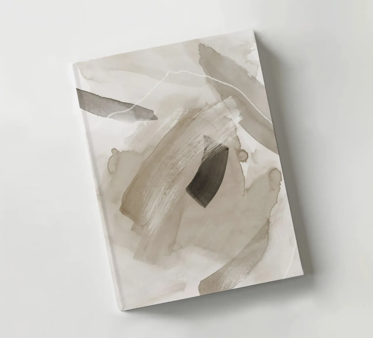 Brush strokes neutral tones 2 notebook by NouveauPrints