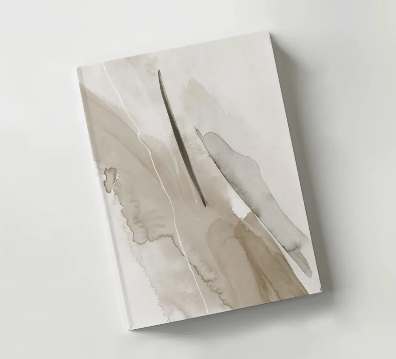Brush strokes neutral tones 1 notebook by NouveauPrints