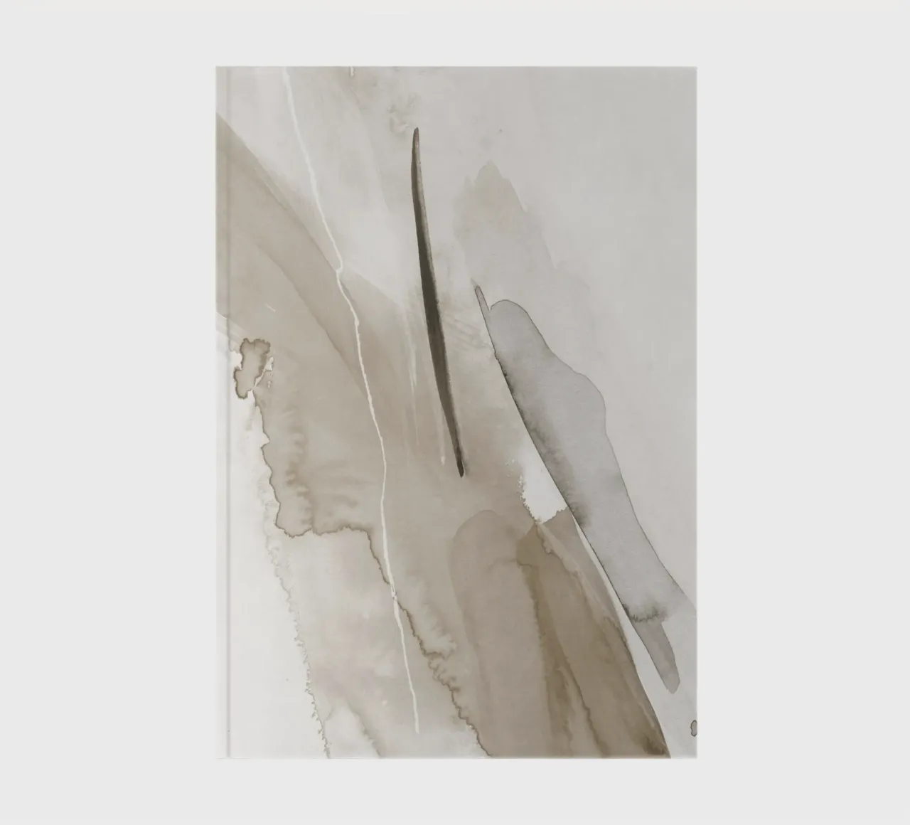 Brush strokes neutral tones 1 notebook by NouveauPrints