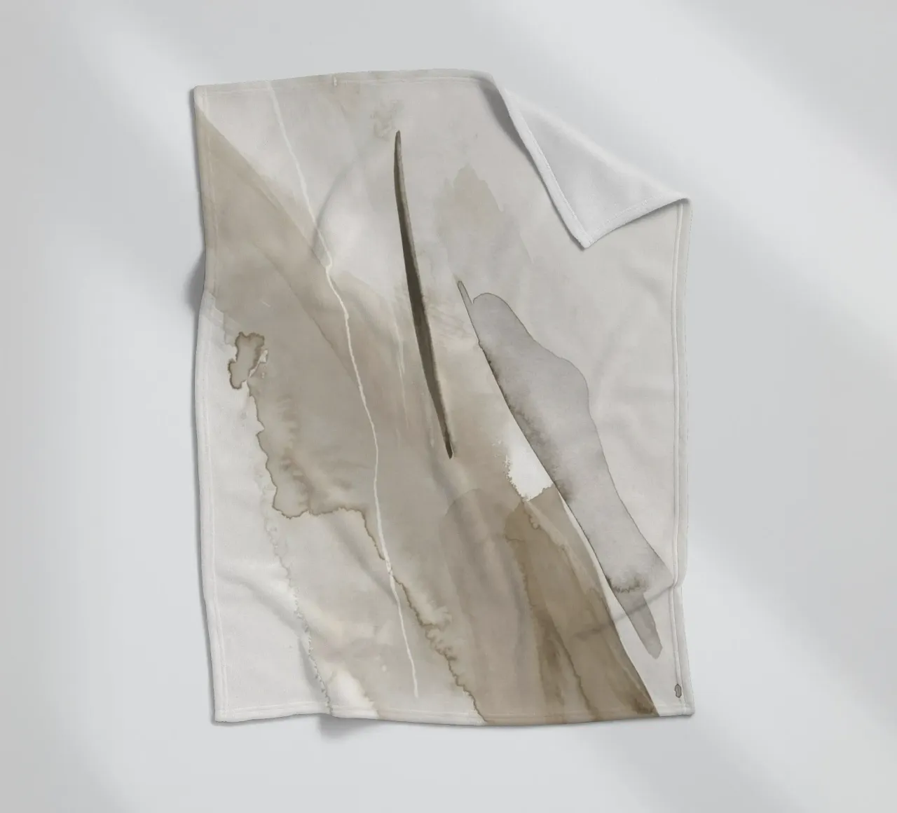 Pennellate di toni neutri 1 coperta in pile da NouveauPrints