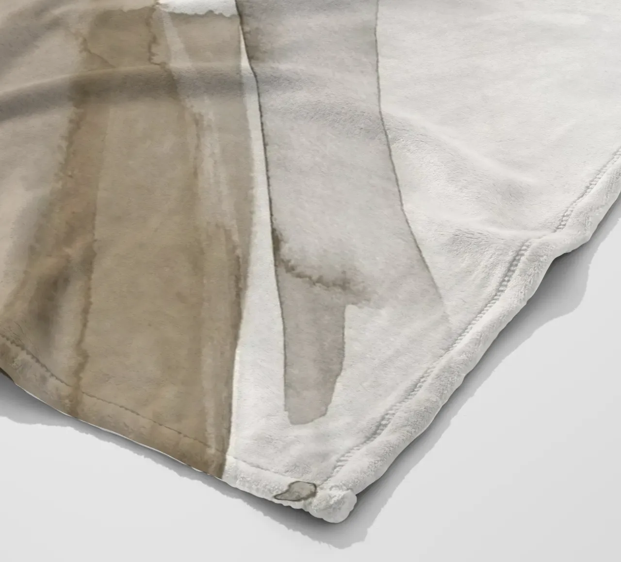 Pennellate di toni neutri 1 coperta in pile da NouveauPrints