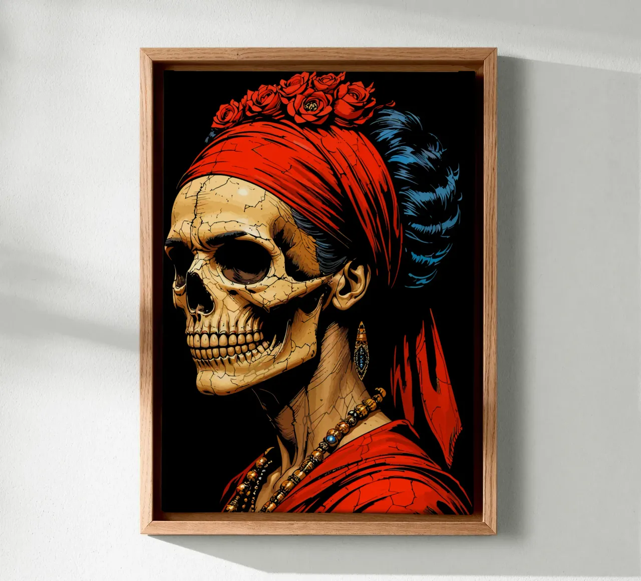 Frieda schedel canvas met Baklijst van Mohs