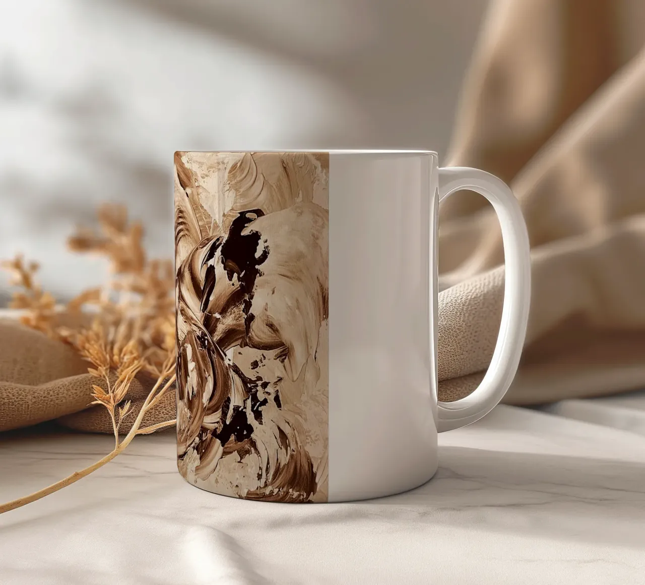 SEPIA 40 tazza in ceramica da Thierry Vobmann Abstract painting