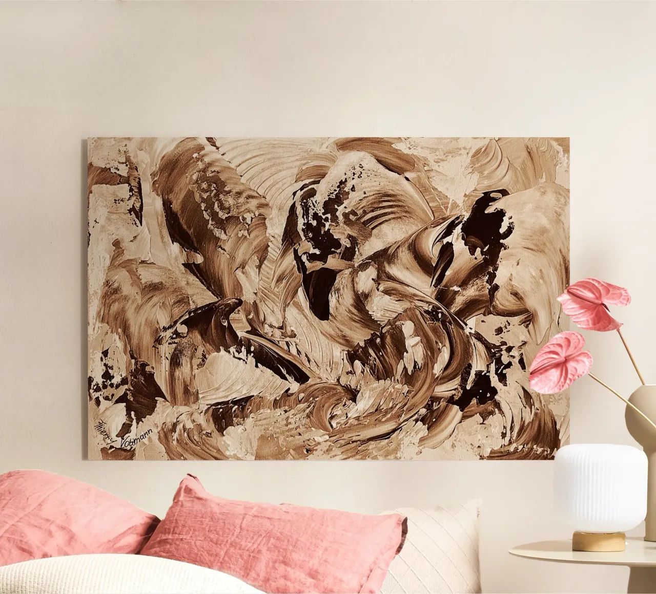 SEPIA 40 plexiglass da Thierry Vobmann Abstract painting