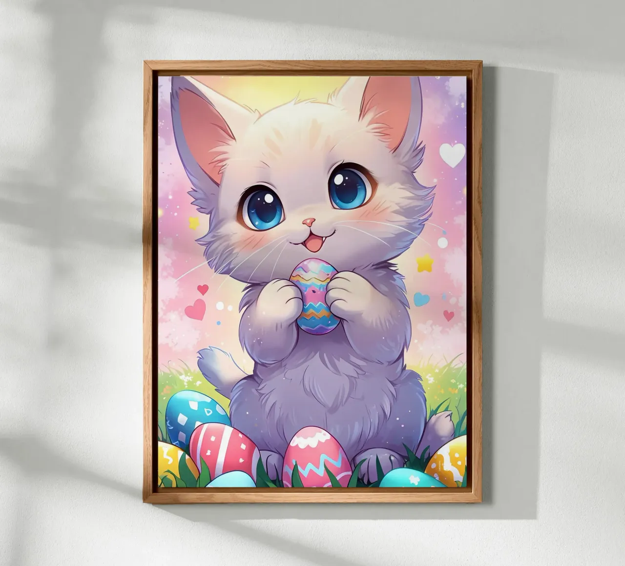 Uovo di Pasqua di un piccolo gatto alluminio dibond da LM2KONE