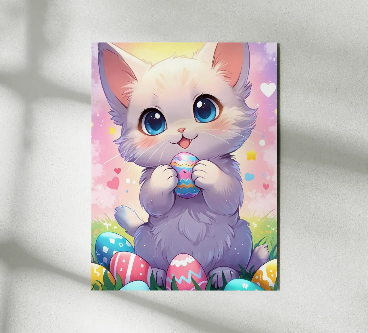 Uovo di Pasqua di un piccolo gatto alluminio dibond da LM2KONE