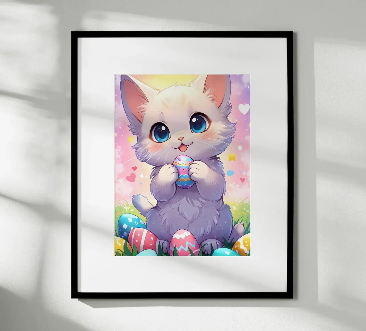 Little Cat Easter Egg poster by LM2Kone