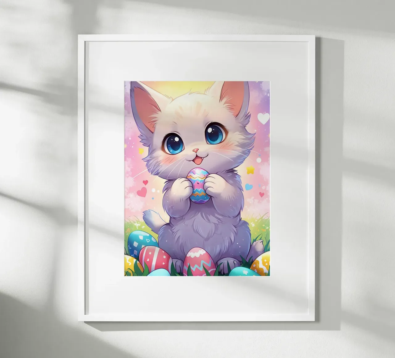 Little Cat Easter Egg poster by LM2Kone